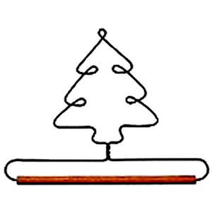 Ackfeld 7½" Tree Wire Hanger With ¼" Dowel