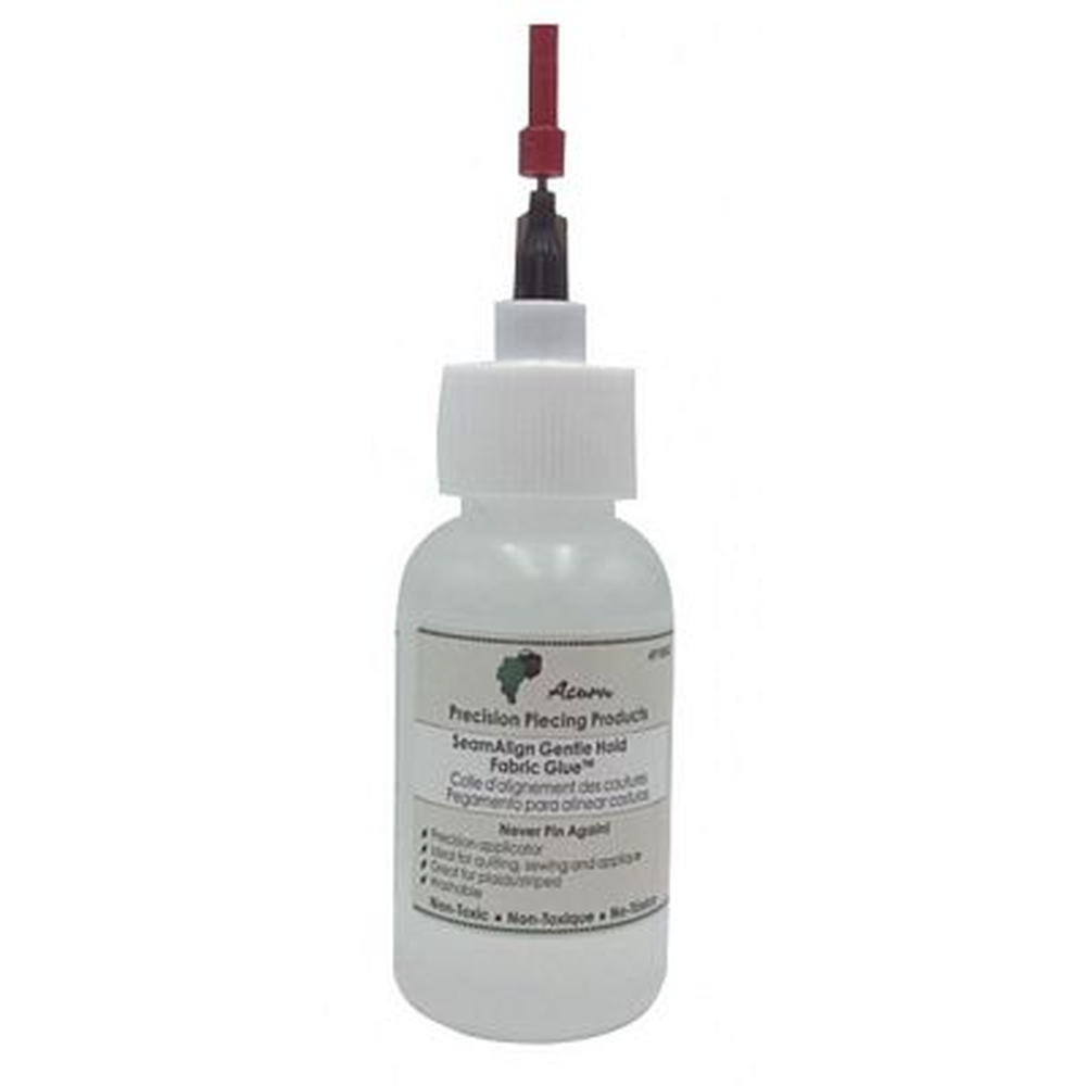 Acorn Seam Align Gentle Hold Fabric Glue PRO Applicator 1oz - Best Quilt Sew Knit Products Ltd fabric for quilting and pat...