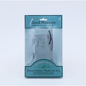 Good Measure Amanda Murphy ¼" Every Feather Plume Template Set of 4 - quilting ruler and template