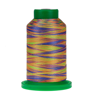 Amann Isacord embroidery thread spool in Bright Rainbow (9981) - 40wt 1000m