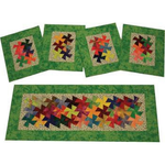 Amy Reitzel's Twist It Table Runner & Placements Pattern - sewing pattern by Amy's Wagon Wheel Creations
