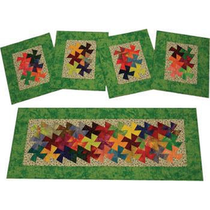 Amy Reitzel's Twist It Table Runner & Placements Pattern - sewing pattern by Amy's Wagon Wheel Creations