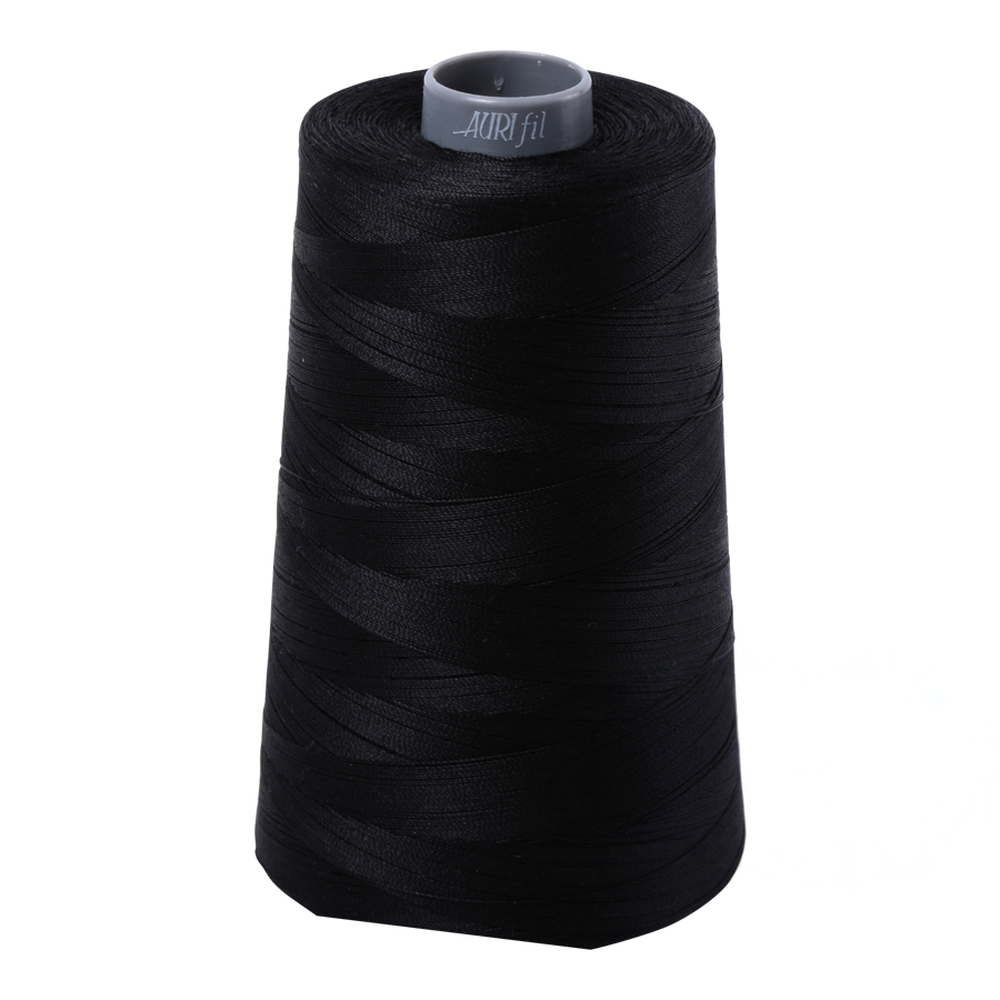 Aurifil embroidery thread spool in Black (2692) - 28wt 3300m