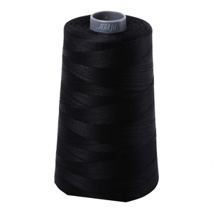 Aurifil embroidery thread spool in Black (2692) - 28wt 3300m