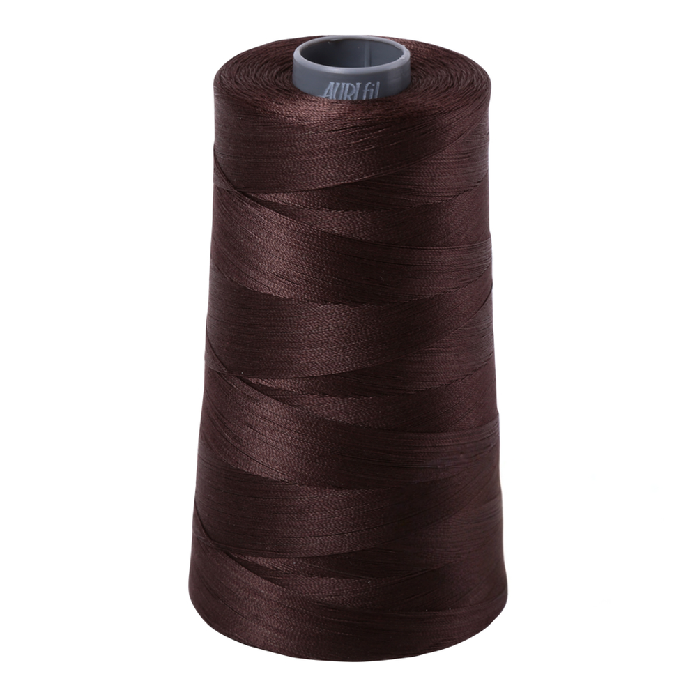 Aurifil embroidery thread spool in Dark Brown (5024) - 28wt 3300m