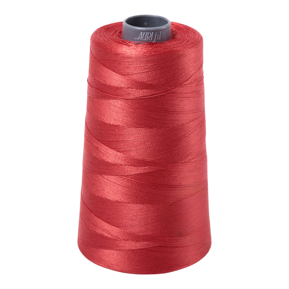 Aurifil embroidery thread spool in Dk Red Orange (2255) - 28wt 3300m