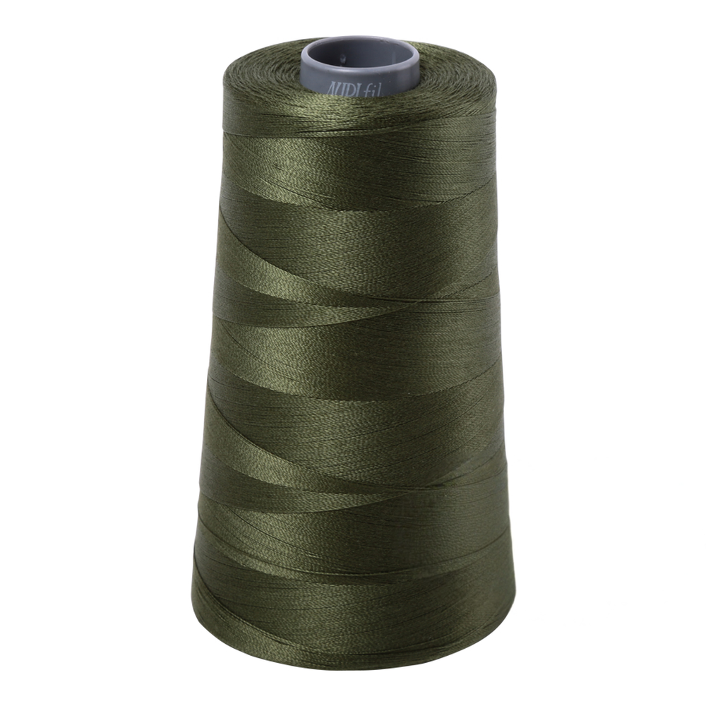 Aurifil embroidery thread spool in Medium Green (5023) - 28wt 3300m