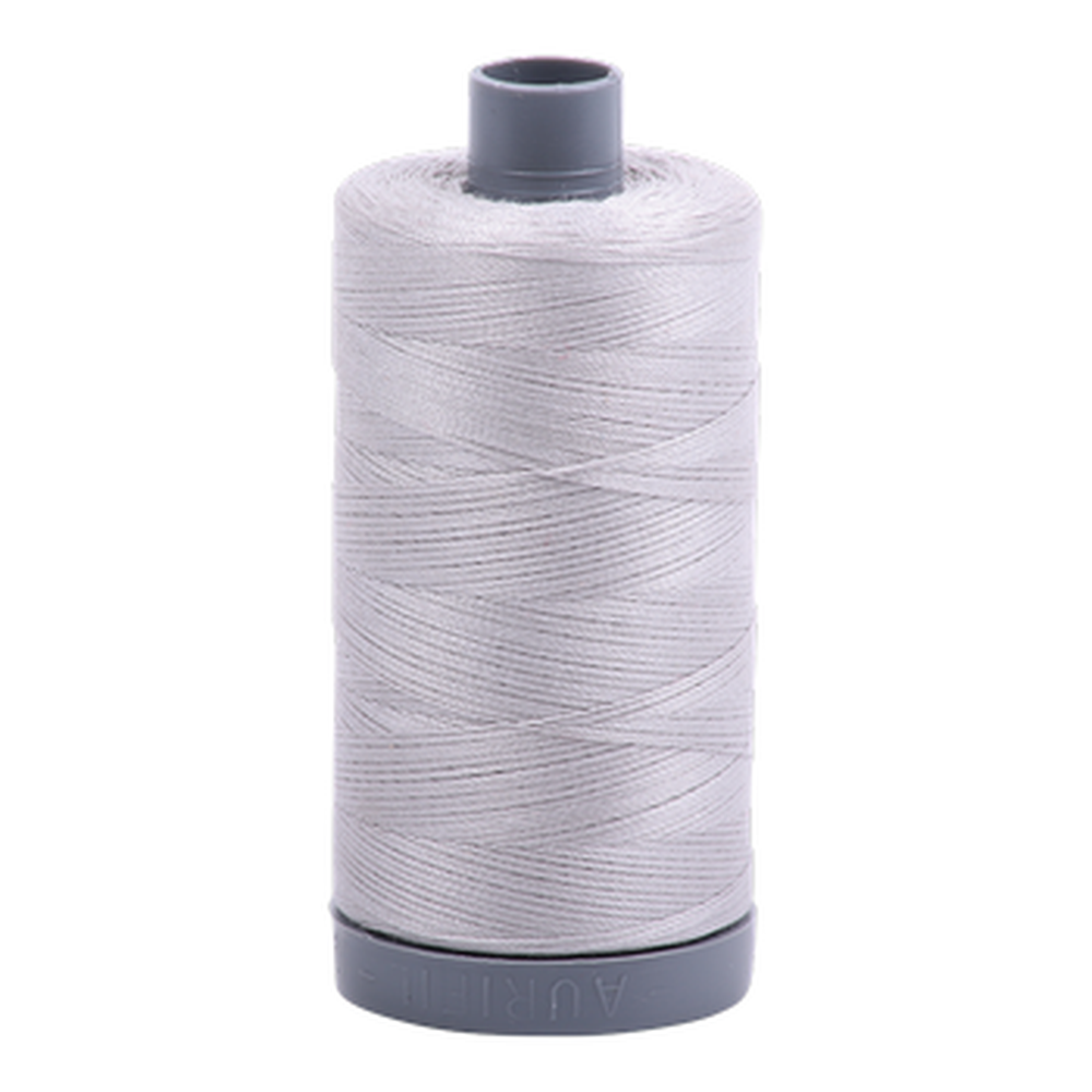 Aurifil embroidery thread spool in Aluminium (2615) - 28wt 750m