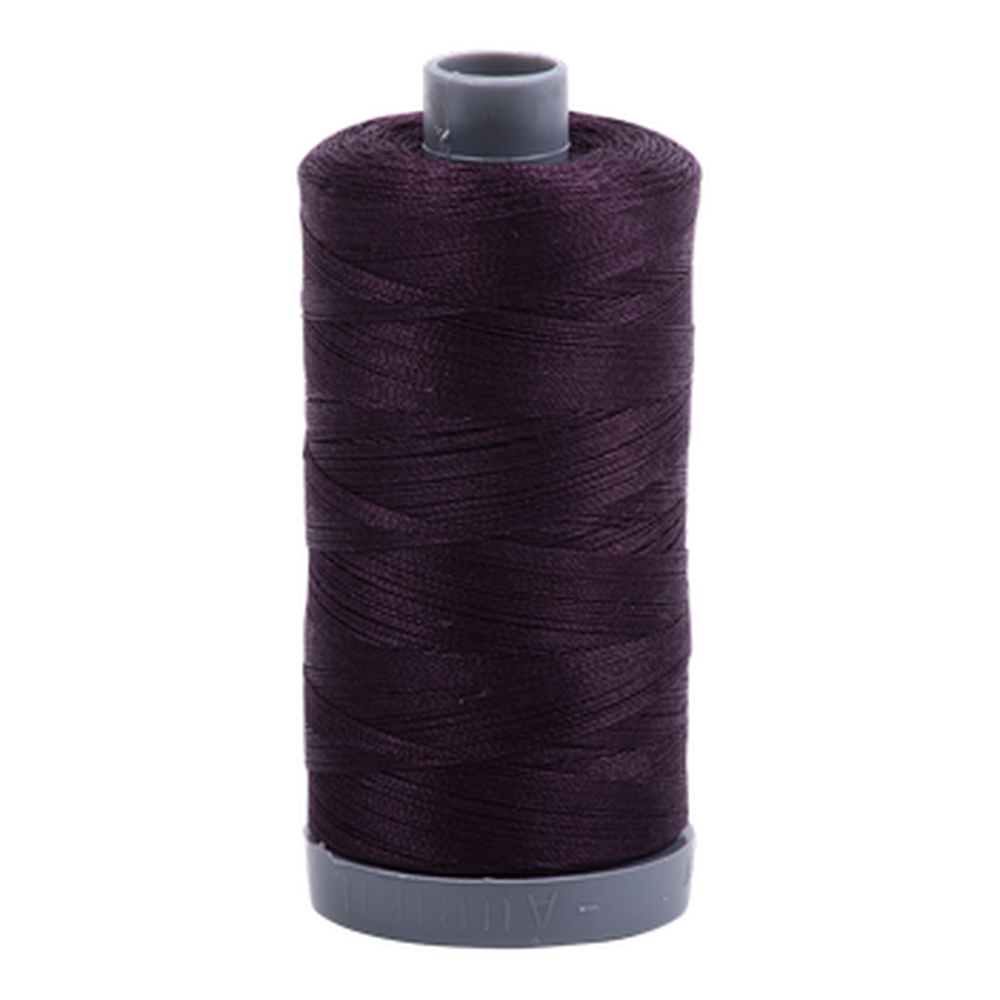 Aurifil embroidery thread spool in Aubergine (2570) - 28wt 750m