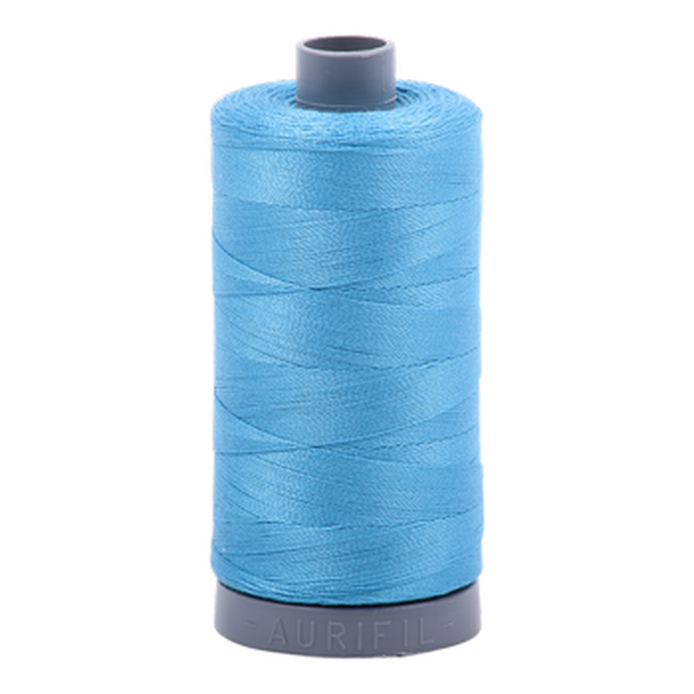 Aurifil embroidery thread spool in Bright Teal (1320) - 28wt 750m