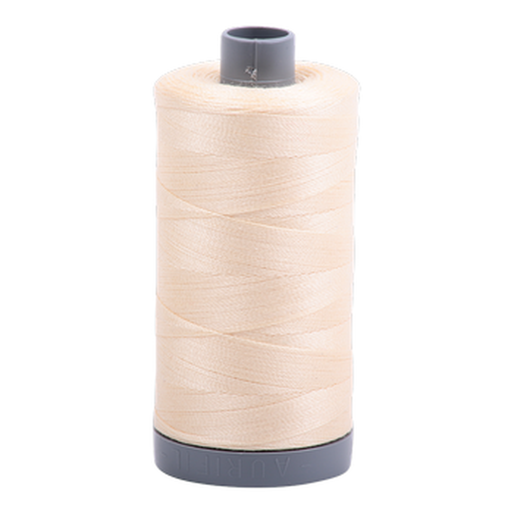 Aurifil embroidery thread spool in Butter (2123) - 28wt 750m