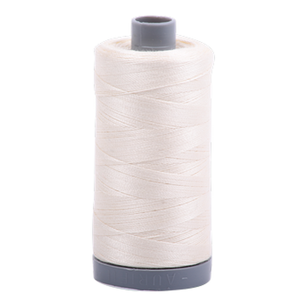 Aurifil embroidery thread spool in Chalk (2026) - 28wt 750m