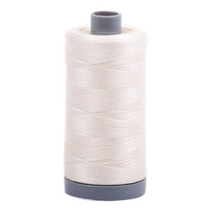 Aurifil embroidery thread spool in Chalk (2026) - 28wt 750m
