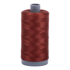 Aurifil embroidery thread spool in Copper Brown (4012) - 28wt 750m