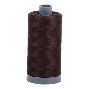 Aurifil embroidery thread spool in Dark Brown (5024) - 28wt 750m