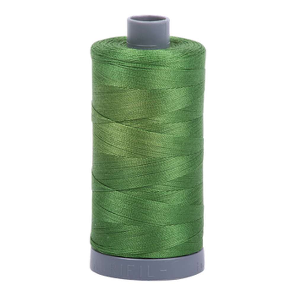 Aurifil embroidery thread spool in Dark Grass Green (5018) - 28wt 750m