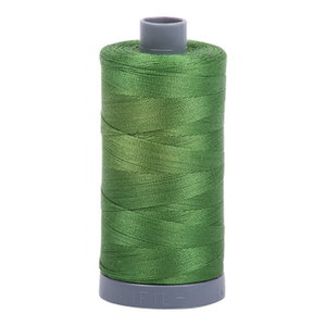 Aurifil embroidery thread spool in Dark Grass Green (5018) - 28wt 750m