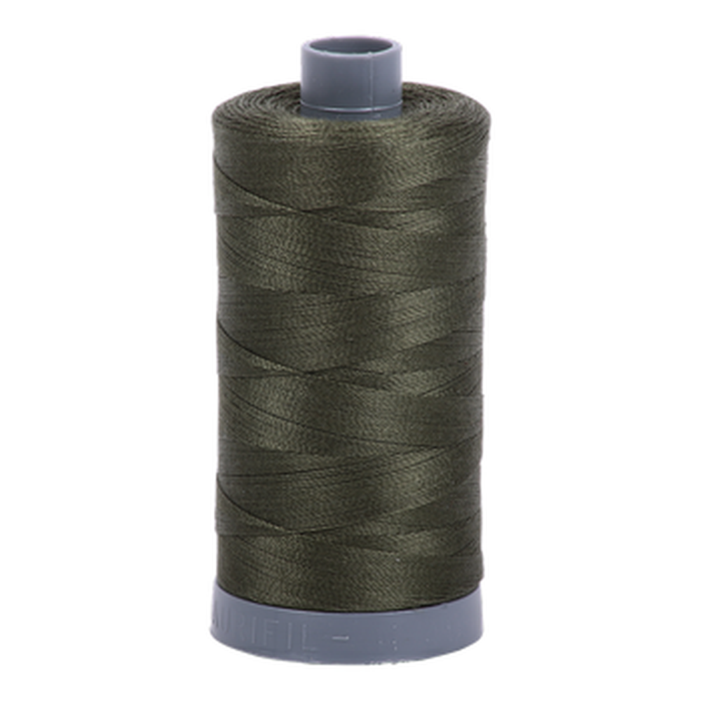 Aurifil embroidery thread spool in Dark Green (5012) - 28wt 750m
