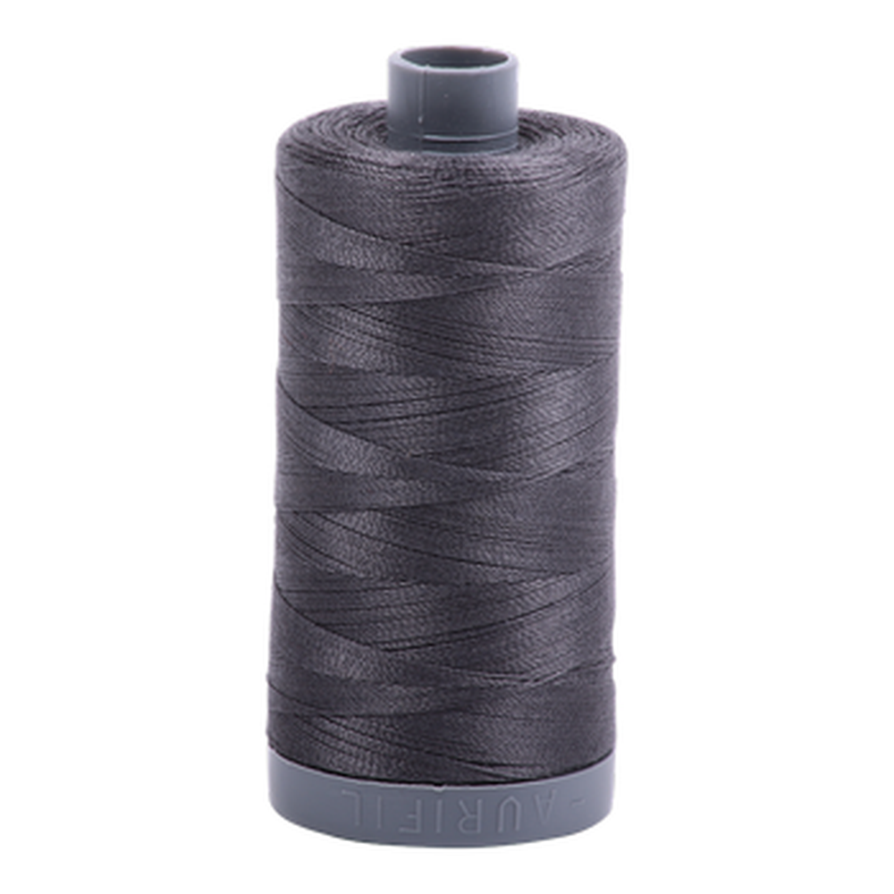 Aurifil embroidery thread spool in Dark Pewter (2630) - 28wt 750m