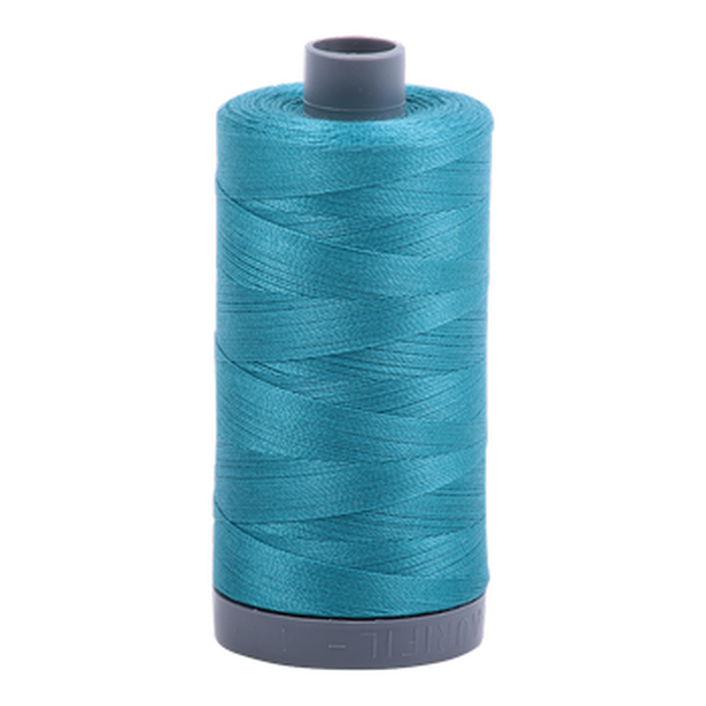 Aurifil embroidery thread spool in Dark Turquoise (4182) - 28wt 750m