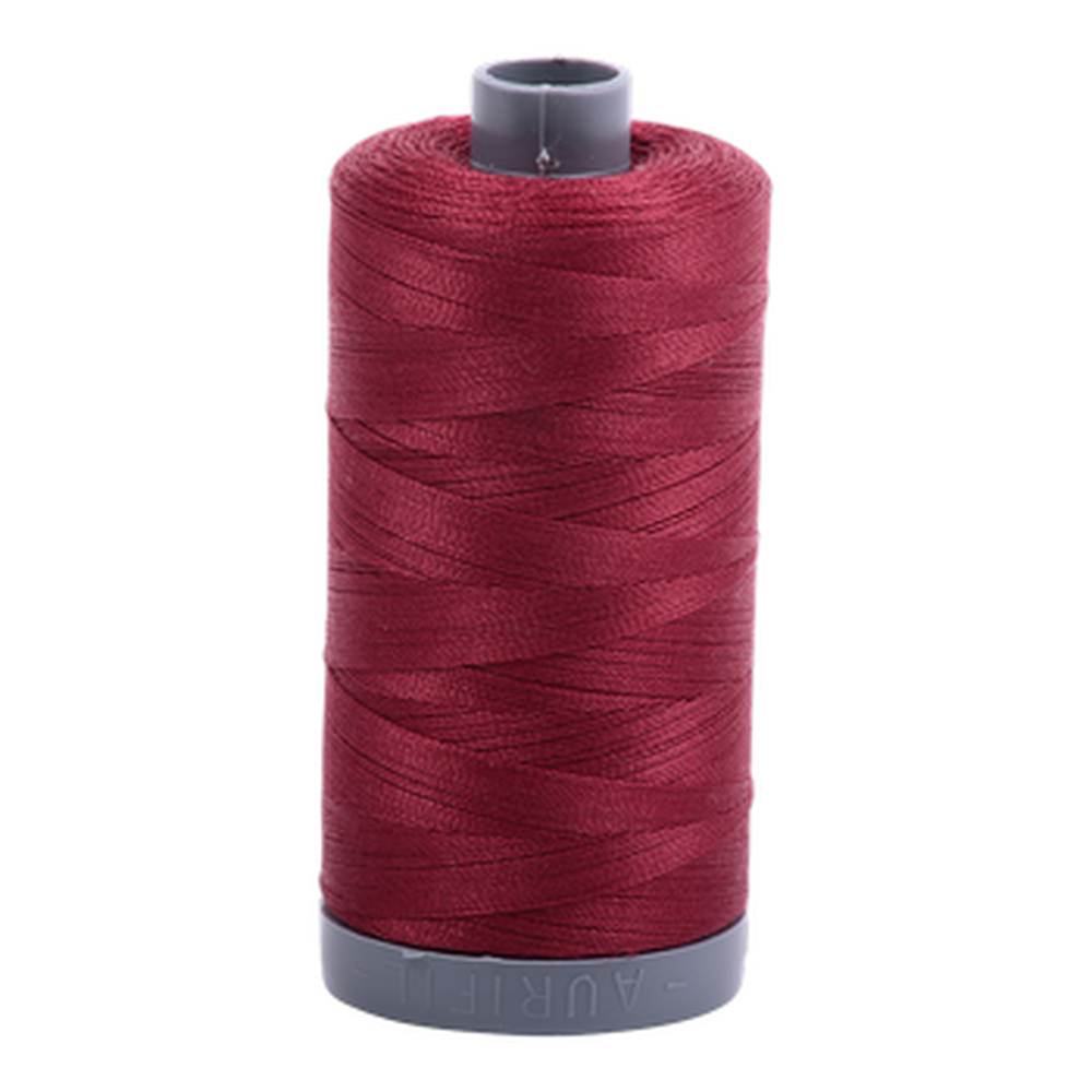Aurifil embroidery thread spool in Dk Carmine Red (2460) - 28wt 750m