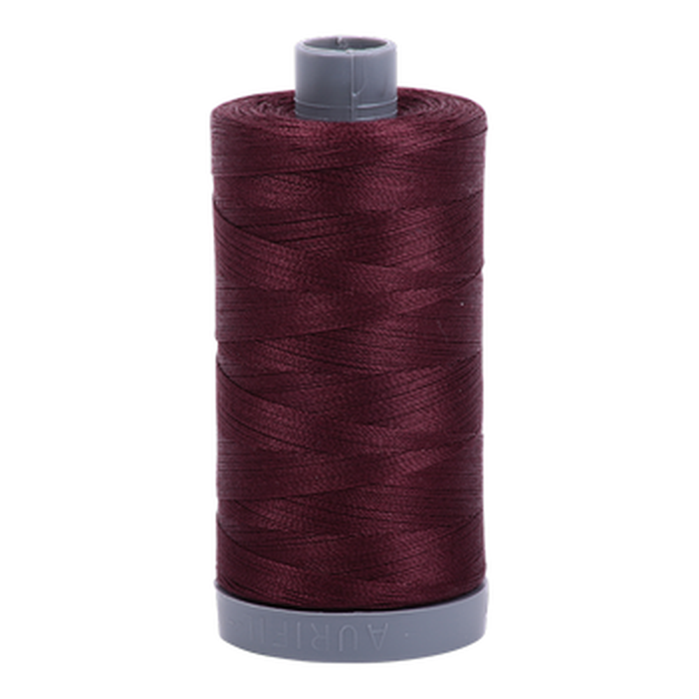 Aurifil embroidery thread spool in Dk Wine (2468) - 28wt 750m
