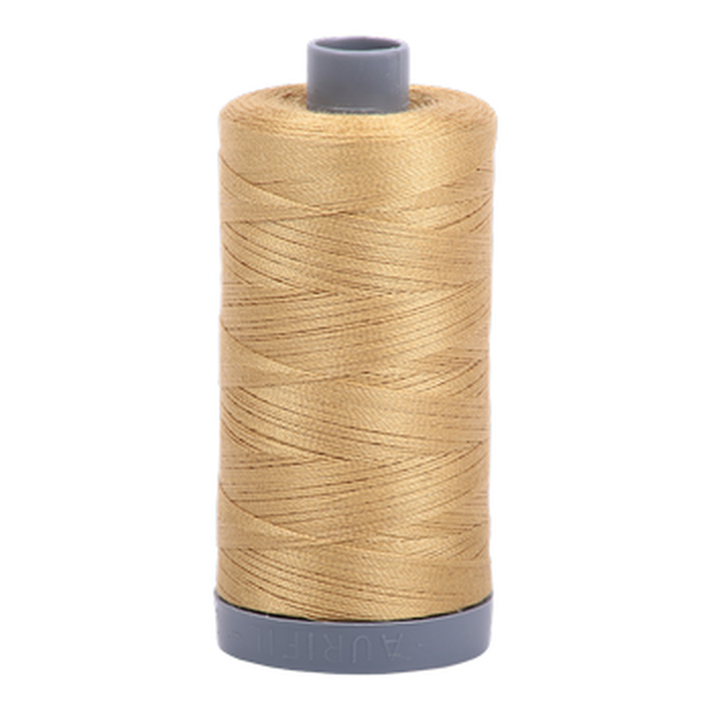 Aurifil embroidery thread spool in Light Brass (2920) - 28wt 750m