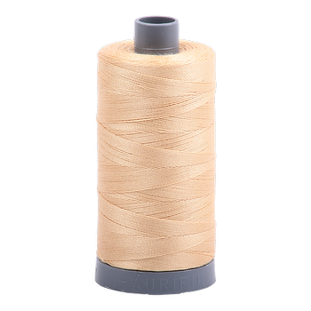 Aurifil embroidery thread spool in Light Caramel (6001) - 28wt 750m