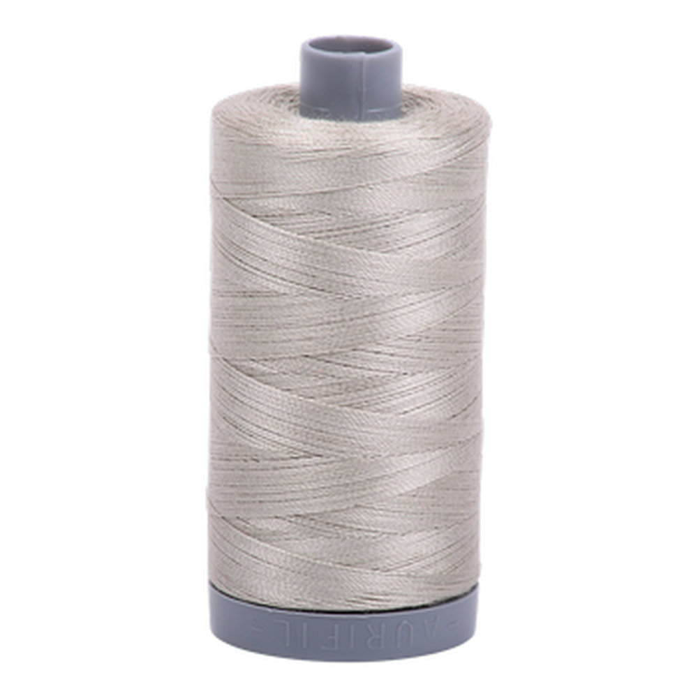 Aurifil embroidery thread spool in Light Grey (5021) - 28wt 750m