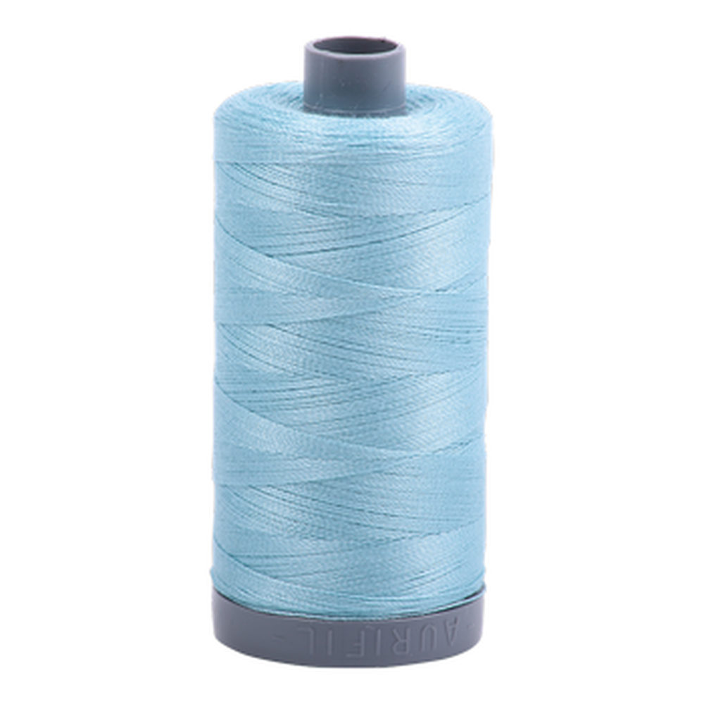 Aurifil embroidery thread spool in Light Grey Turquoise (2805) - 28wt 750m