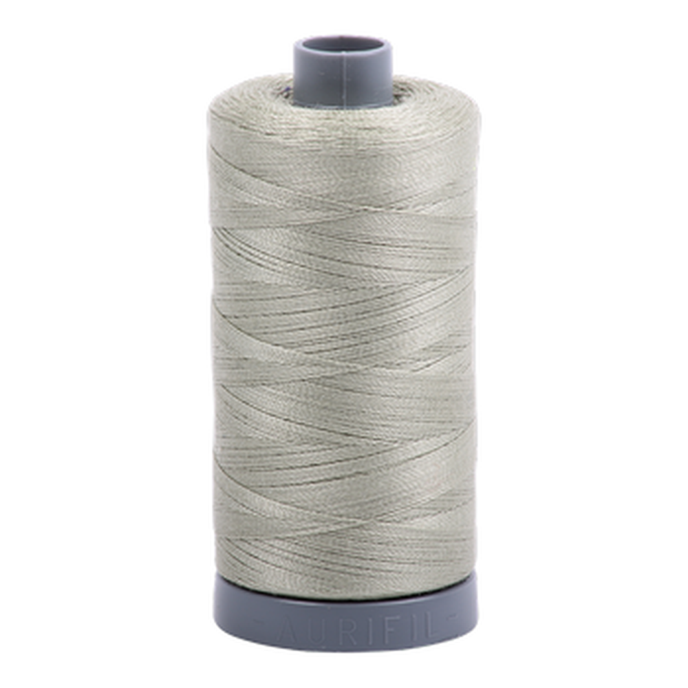 Aurifil embroidery thread spool in Light Laurel Green (2902) - 28wt 750m