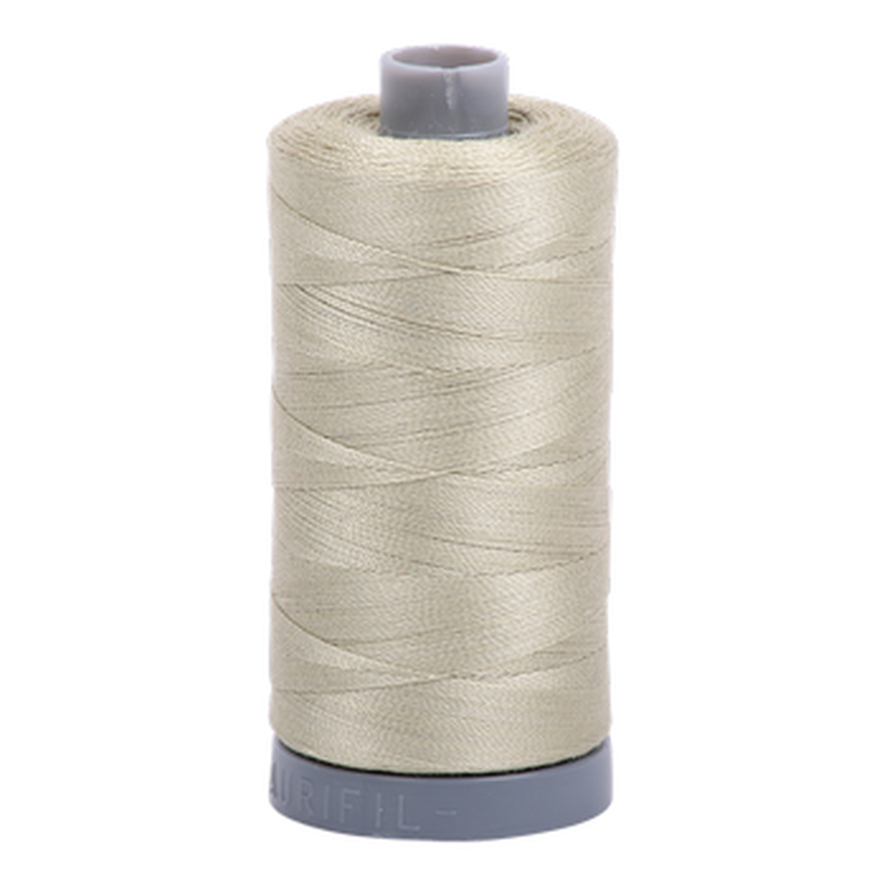 Aurifil embroidery thread spool in Light Military Green (5020) - 28wt 750m