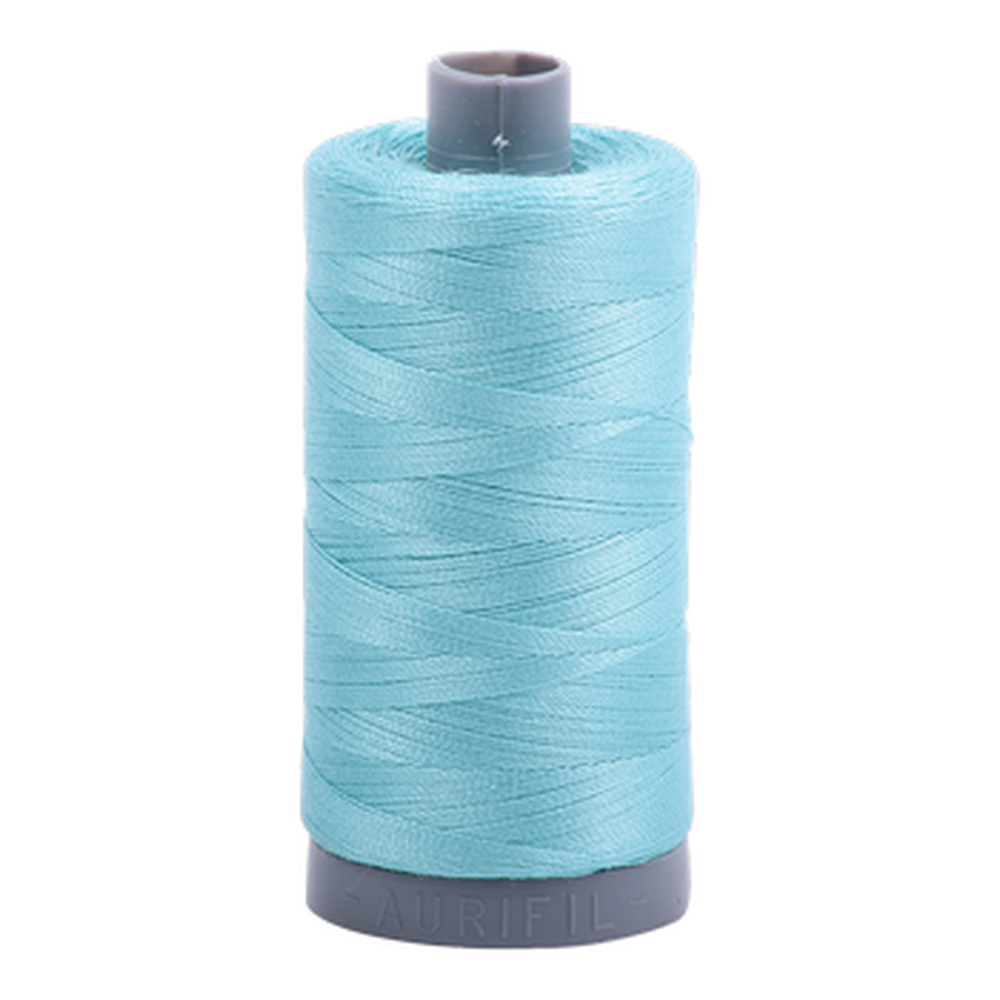 Aurifil embroidery thread spool in Light Turquoise (5006) - 28wt 750m