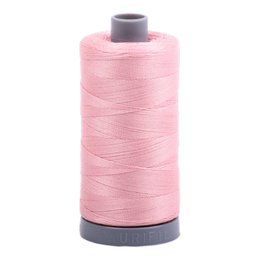 Aurifil embroidery thread spool in Lt Peony (2437) - 28wt 750m