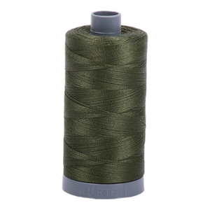 Aurifil embroidery thread spool in Medium Green (5023) - 28wt 750m