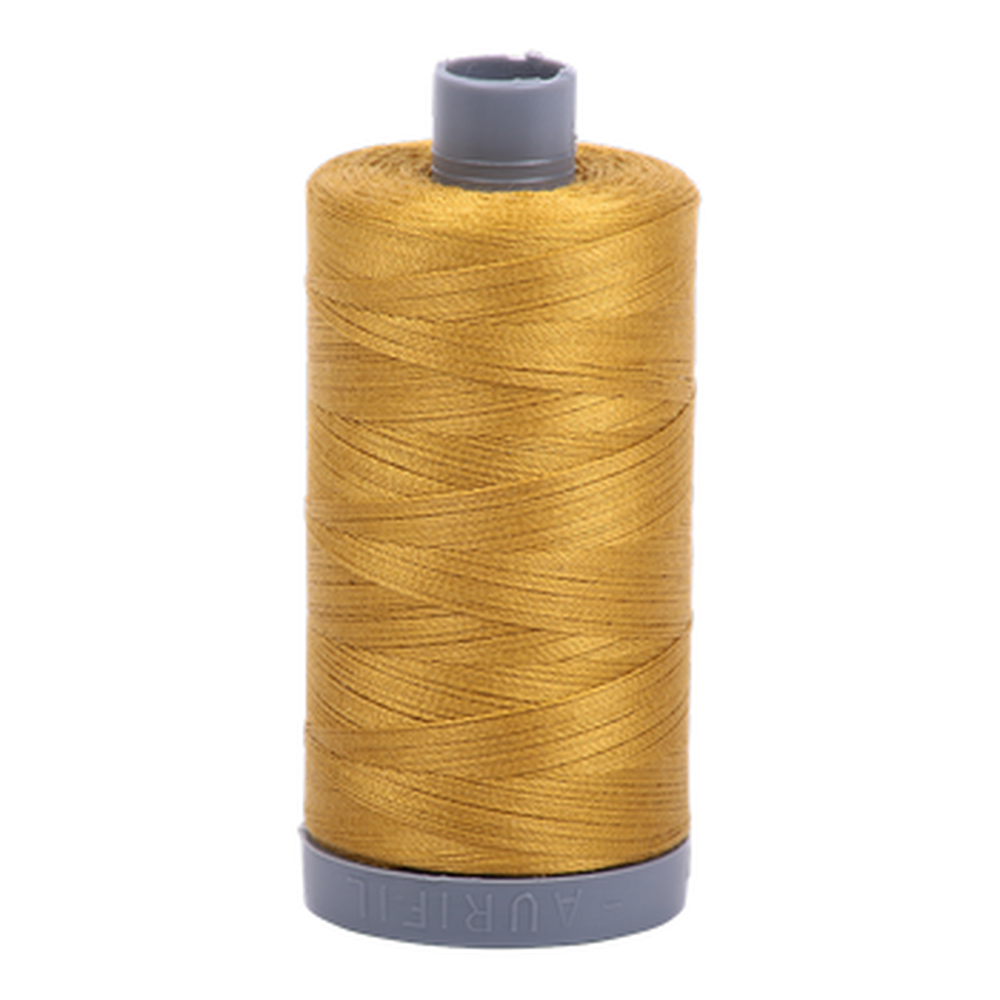 Aurifil embroidery thread spool in Mustard (5022) - 28wt 750m