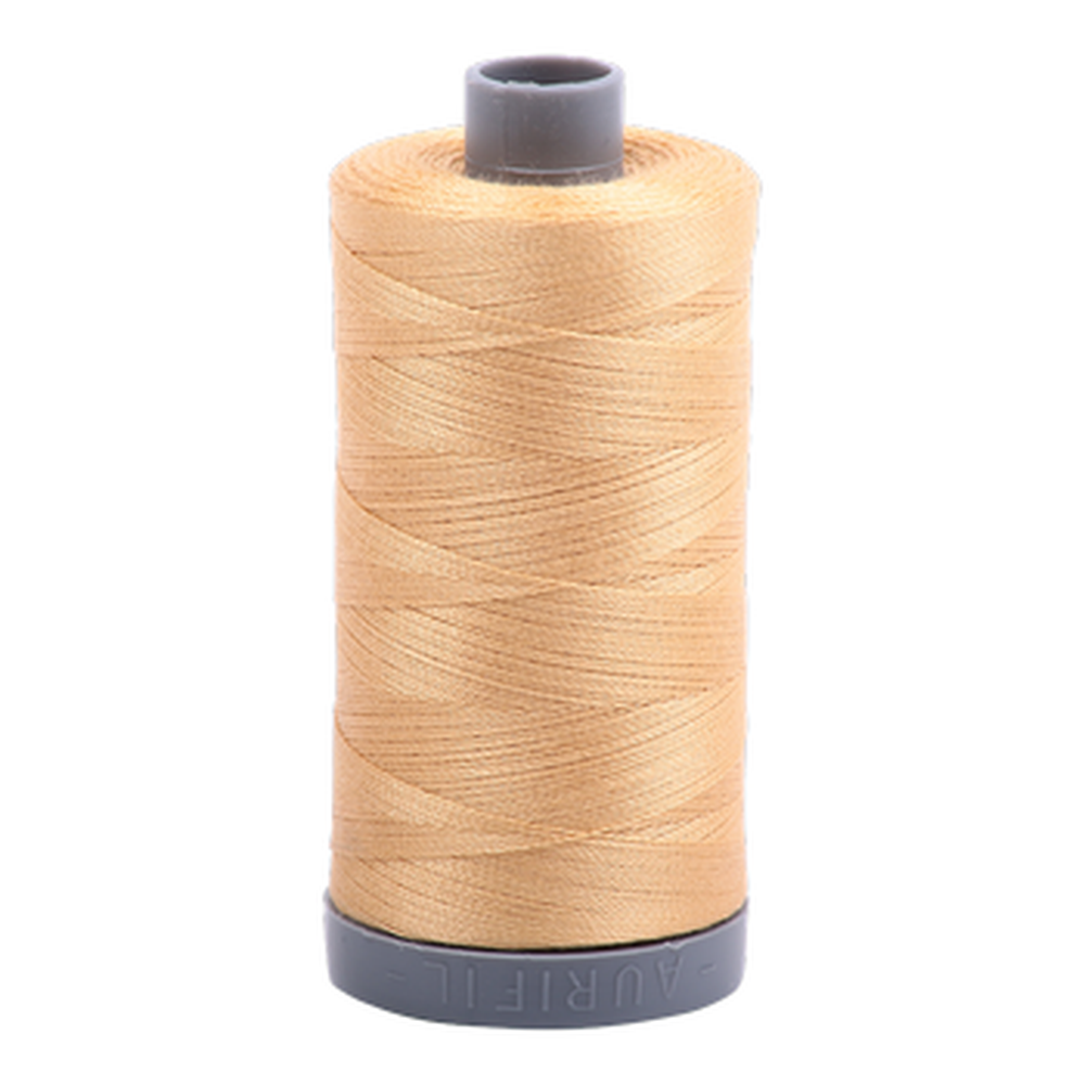 Aurifil embroidery thread spool in Ocher Yellow (5001) - 28wt 750m