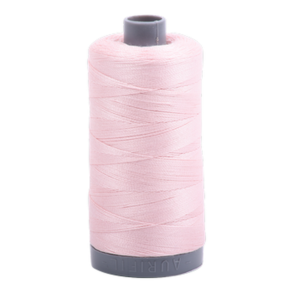 Aurifil embroidery thread spool in Pale Pink (2410) - 28wt 750m