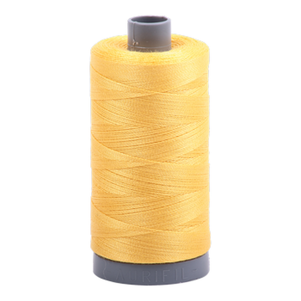 Aurifil embroidery thread spool in Pale Yellow (1135) - 28wt 750m