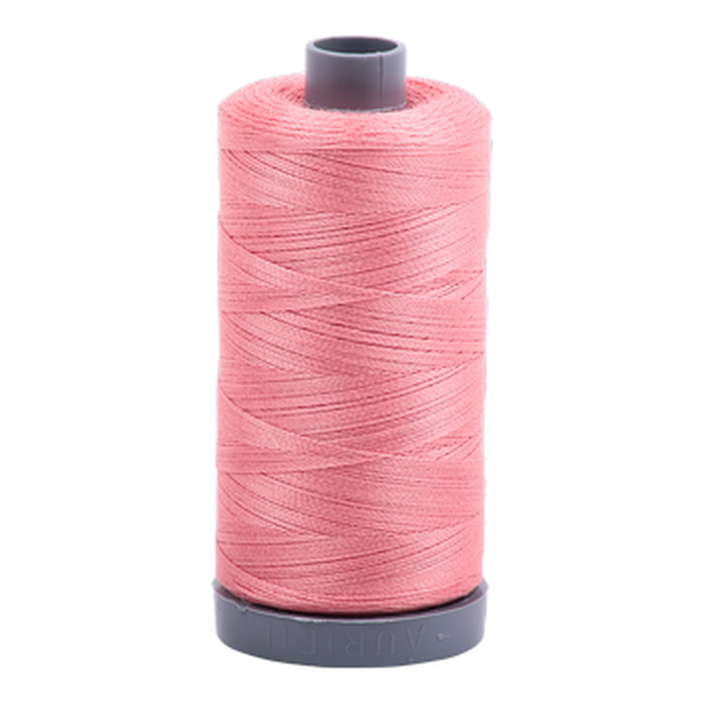 Aurifil embroidery thread spool in Peachy Pink (2435) - 28wt 750m