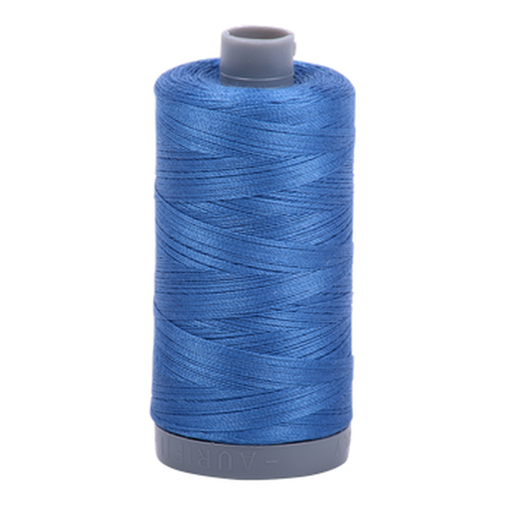 Aurifil embroidery thread spool in Peacock Blue (6738) - 28wt 750m