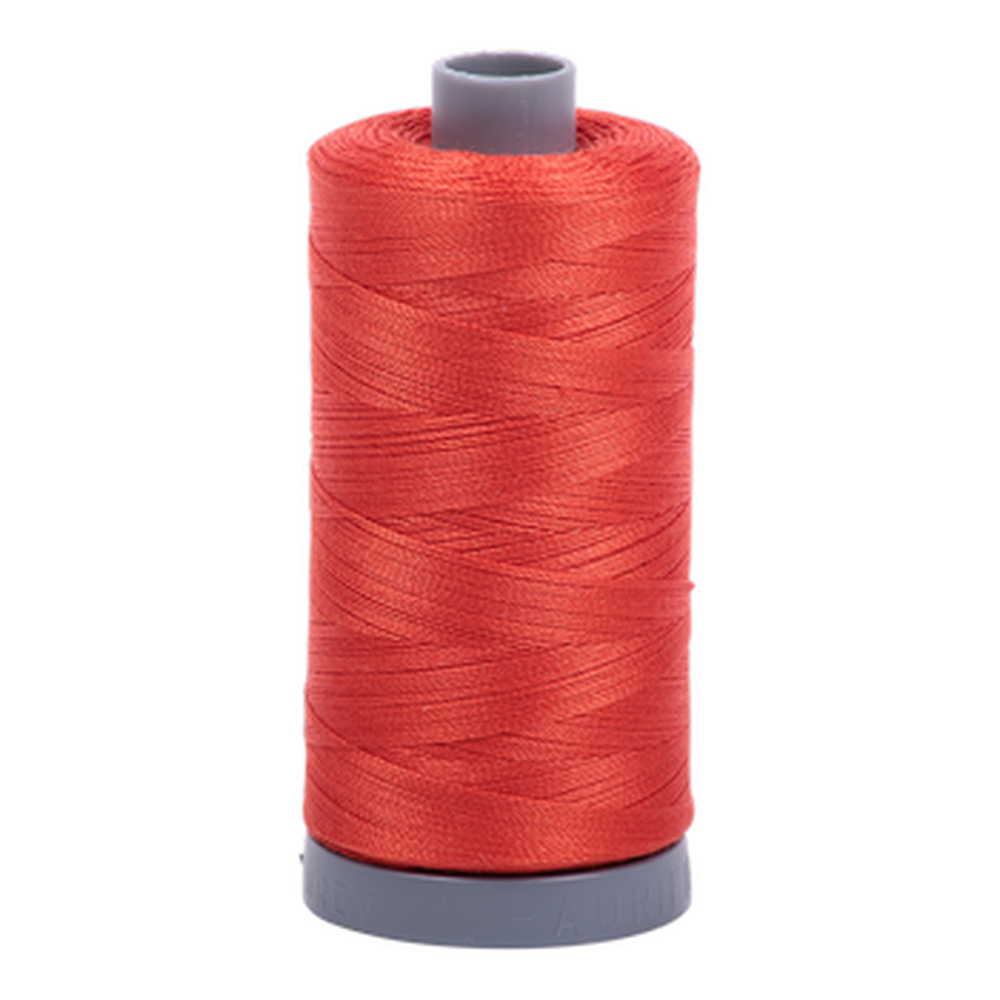 Aurifil embroidery thread spool in Red Orange (2245) - 28wt 750m