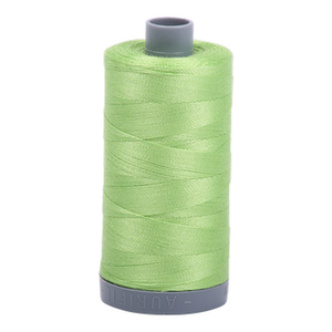 Aurifil embroidery thread spool in Shining Green (5017) - 28wt 750m