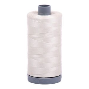 Aurifil embroidery thread spool in Silver White (2309) - 28wt 750m