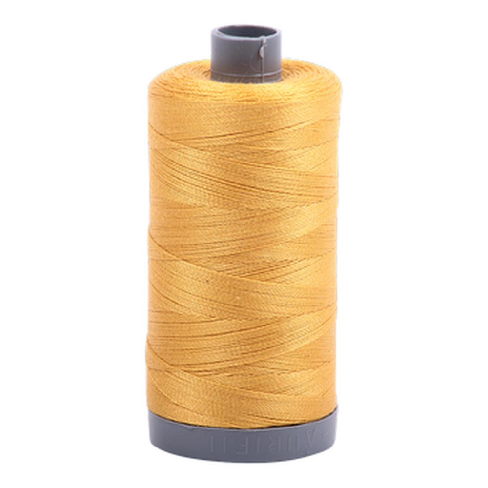 Aurifil embroidery thread spool in Tarnished Gold (2132) - 28wt 750m