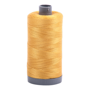 Aurifil embroidery thread spool in Tarnished Gold (2132) - 28wt 750m