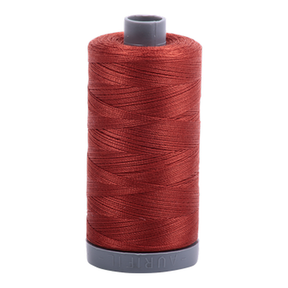 Aurifil embroidery thread spool in Terracotta (2385) - 28wt 750m