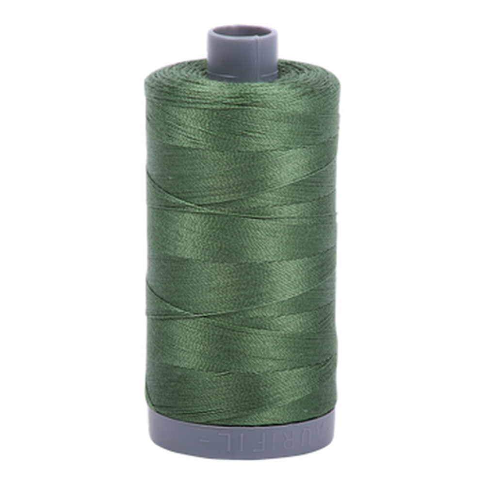 Aurifil embroidery thread spool in Very Dark Grass Green (2890) - 28wt 750m