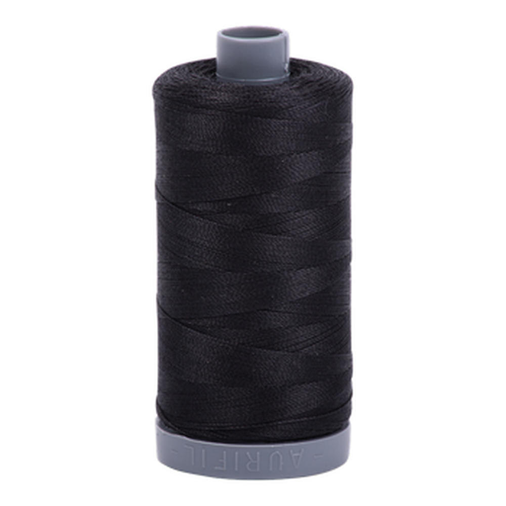 Aurifil embroidery thread spool in Very Dark Grey (4241) - 28wt 750m