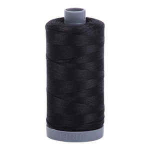 Aurifil embroidery thread spool in Very Dark Grey (4241) - 28wt 750m